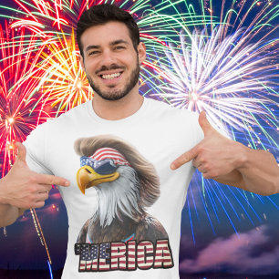 Den 4 juli: Amerikanska Örn och Mullet T Shirt