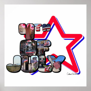 Den 4 juli Big Brev Star Poster