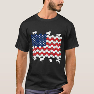 Den 4 juli biodlare USA:s Flagga juli F T Shirt