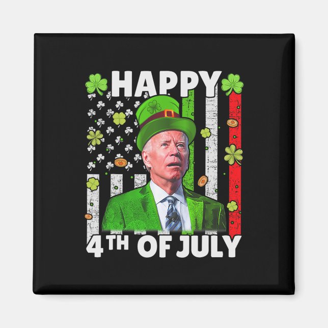 Den 4 juli, den 4 juli, förväxlade Joe Biden Lyckl Magnet (Framsidan)
