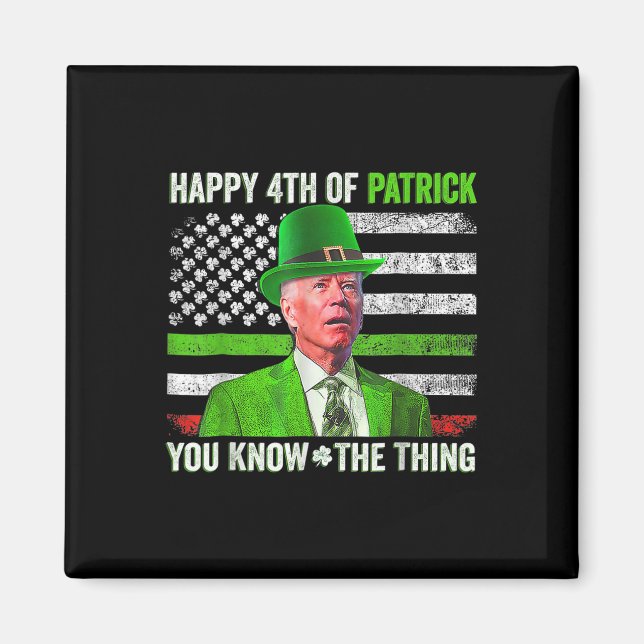 Den 4 juli, den 4 juli, förväxlade Joe Biden Lyckl Magnet (Framsidan)