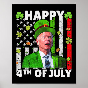 Den 4 juli, den 4 juli, förväxlade Joe Biden Lyckl Poster