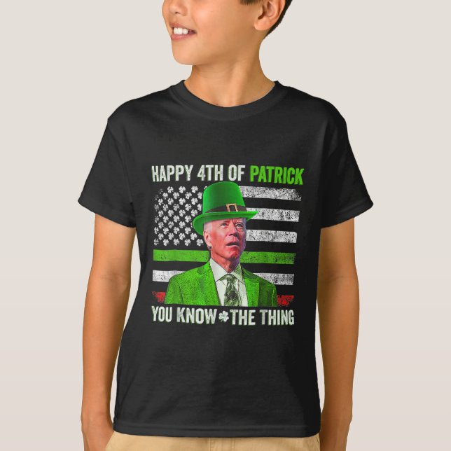 Den 4 juli, den 4 juli, förväxlade Joe Biden Lyckl T Shirt (Framsida)