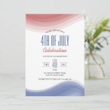Den 4 juli, Firande Red Blue Art Modern