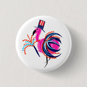 Den 4 juli: Flamingo Button Knapp