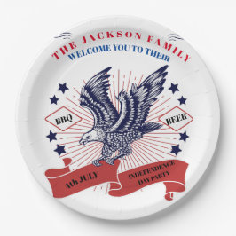 Den 4 juli Independence day. Redigerbar text