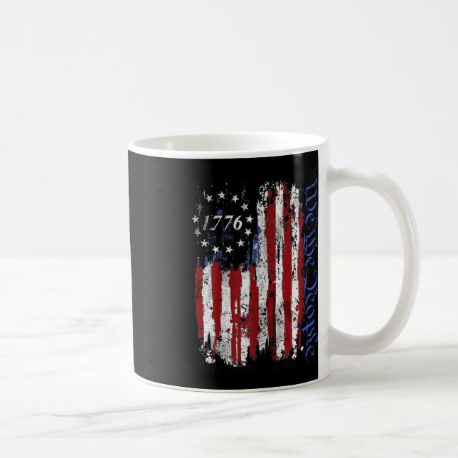 Den 4 juli kommer vi, Jet, 1776 USA flagga Kaffemugg (Höger)