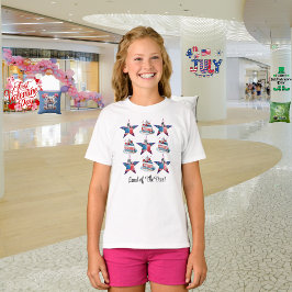 Den 4 juli "Land of the Free" T-Shirt