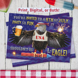 Den 4 juli Party | Öagle Beer Fireworks Inbjudningar