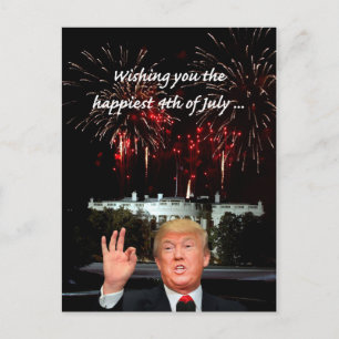 Den 4 juli som inträffar från Donald Trump Vykort