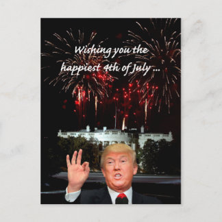 Den 4 juli som inträffar från Donald Trump Vykort