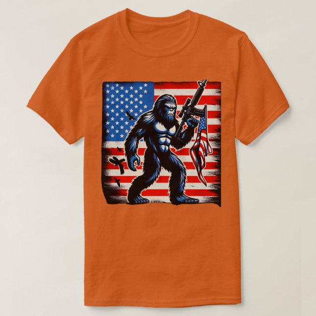 Den 4 juli USA amerikanska Flagga T Shirt (Design framsida)