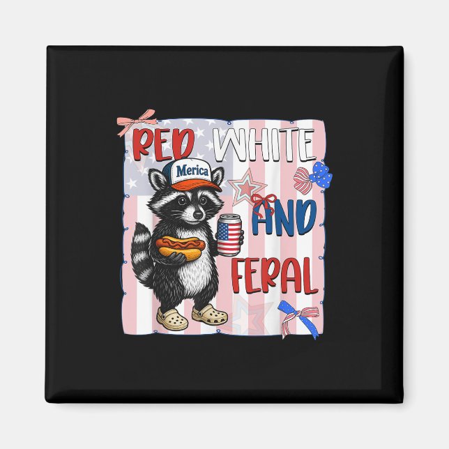 Den 4 juli var Patriotic Red White. Magnet (Framsidan)