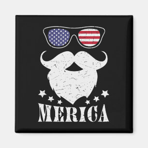 Den 4 juli: "Veteranernas dag, patriotisk dag" USA Magnet