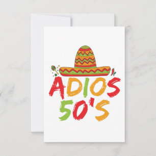 Den 50:e födelsedagen Mexikanska Party Cinco de Ma Tack Kort