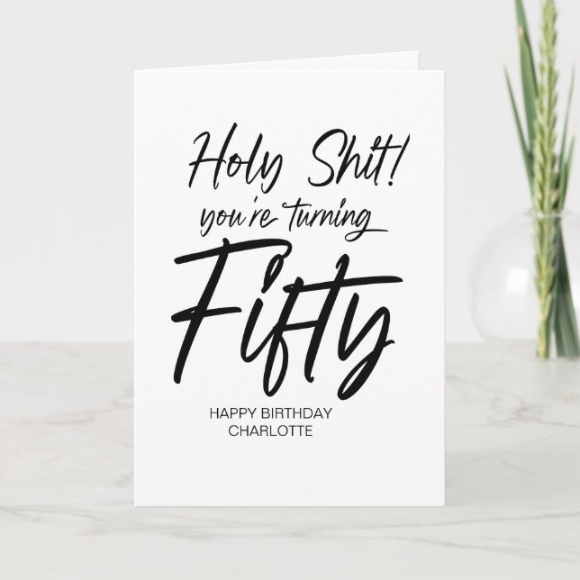 Den 50:e Grattis på födelsedagen-femtionde för vän Kort (Framsida)