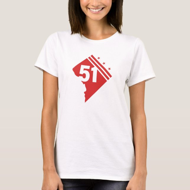 Den 51:a staten Washington DC T Shirt (Framsida)