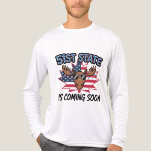 Den 51:a statliga Coolan Moose USA flagga Politisk T Shirt