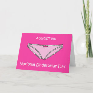 Den 5 augusti - nationaldagen för underkläder kort