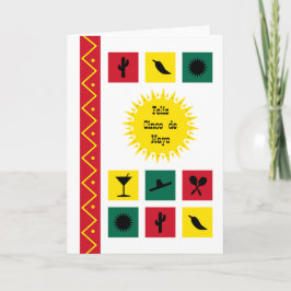 Den 5:e Cinco de Mayo mexikanska inspirerad Kort