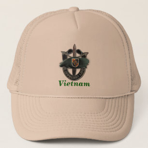 den 5th speciella styrkagruppvapenskölden vietnam truckerkeps