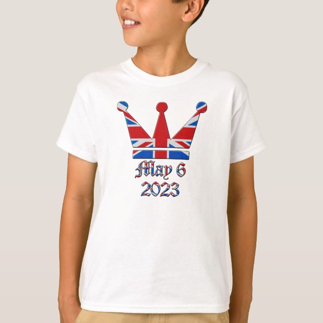 Den 6 maj 2023 Kung Charles Coronation T Shirt (Framsida)