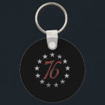 Den 76-Vintages retro 4:e juli oberoende Nyckelring<br><div class="desc">Den 76 Vintage Retro 4 juli Independence day 1</div>