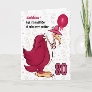 Den 80:e populära födelsedagstidningen Rosa Buzzar Kort