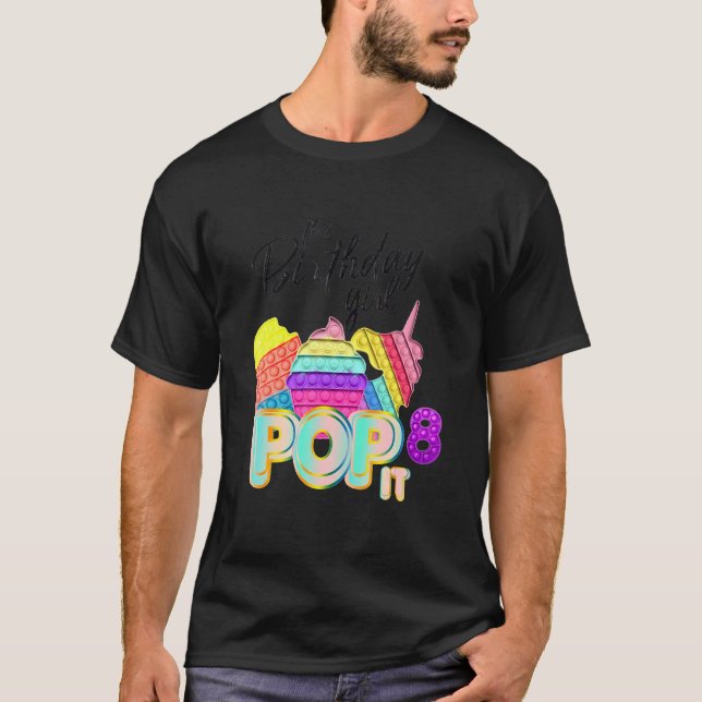 Den 8:e födelsedagsflickan t shirt (Framsida)