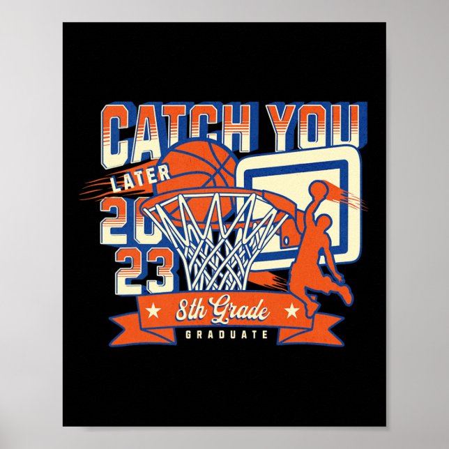 Den 8:e Klass-basketbollen Studenten 2023 Mitten-s Poster (Framsidan)