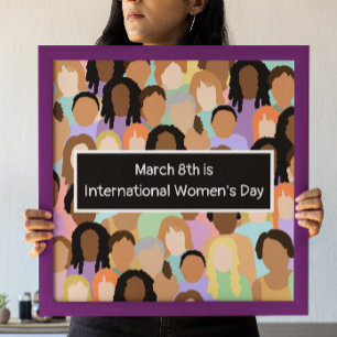 Den 8 mars är kvinnodagen i Internationell Poster