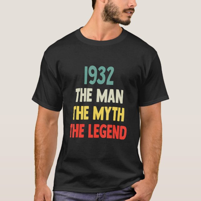 Den 90:e födelsedagen 1932 i 90 år t shirt (Framsida)