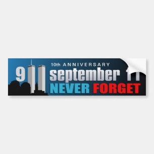 Den 9/11 September 11th - 10th årsdagen - WTC Bildekal