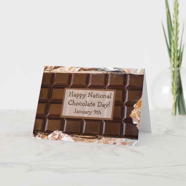 Den 9:e nationella chokladdagen kort (Framsida)