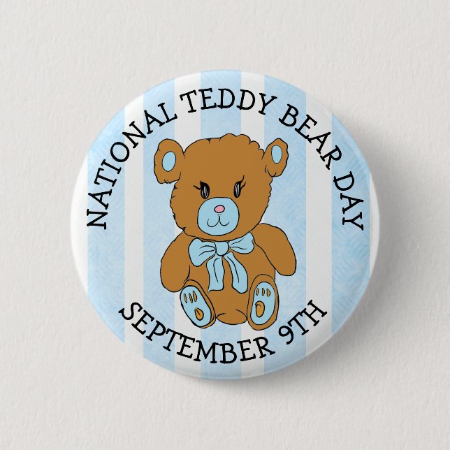 Den 9 september är den nationella Nallen Day Helgd Knapp (Framsida)