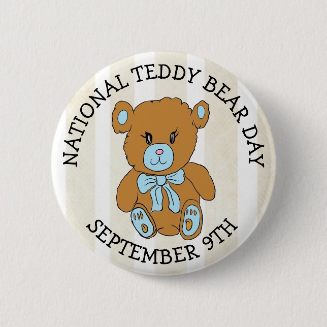 Den 9 september är den nationella Nallen Day Helgd Knapp (Framsida)