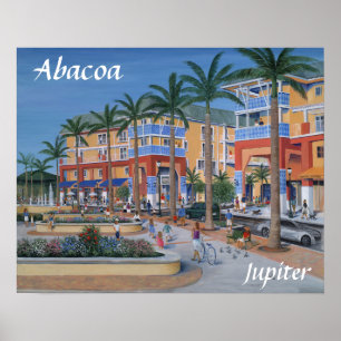 Den Abacoa Jupiter townen centrerar Poster