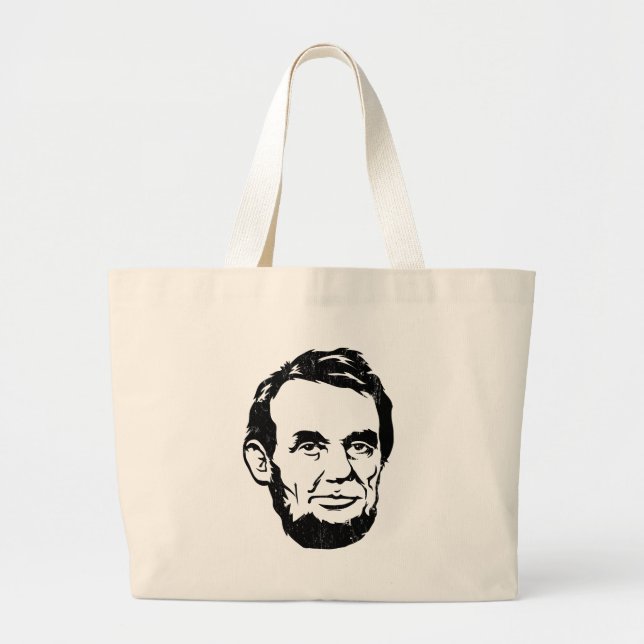 Den Abraham Lincoln porträtttotot hänger lös Jumbo Tygkasse (Framsidan)