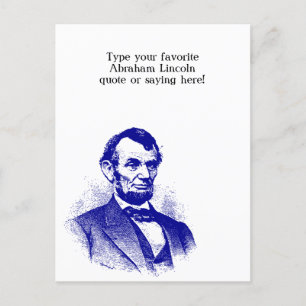 Den Abraham Lincoln presidenten & du personifierar Helg Vykort