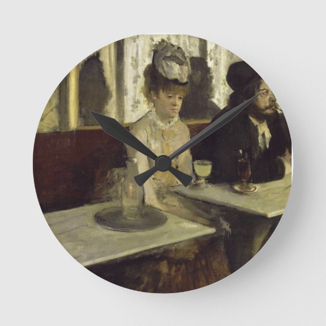 Den Absinthesuparen eller L'Absinthen av Edgar Rund Klocka (Framsida)