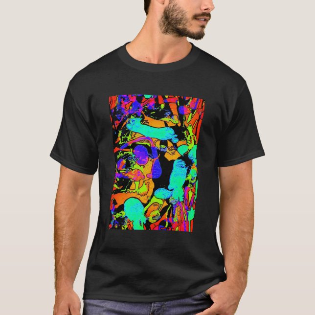 Den abstrakt designen för använda med den ljusa tee shirt (Framsida)