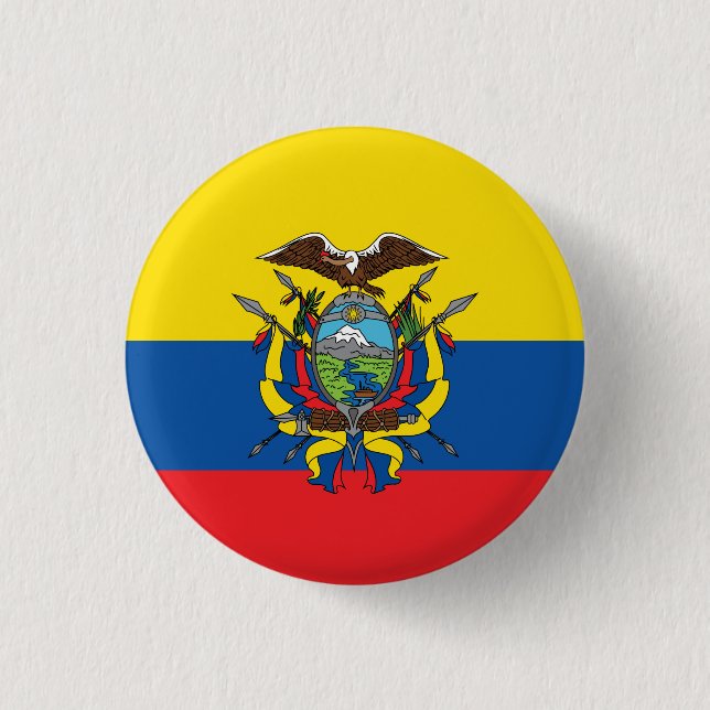 Den abstrakt Ecuador flagga, republiken av Ecuador Knapp (Framsida)
