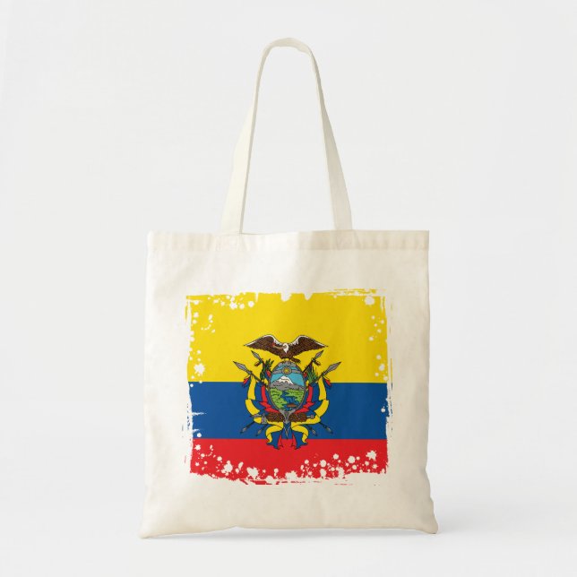 Den abstrakt Ecuador flagga, republiken av Ecuador Tygkasse (Framsidan)