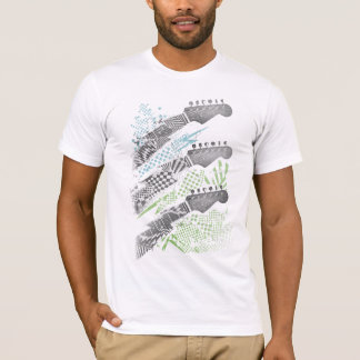 Den abstrakt gitarren Heads manar T-tröja T Shirt