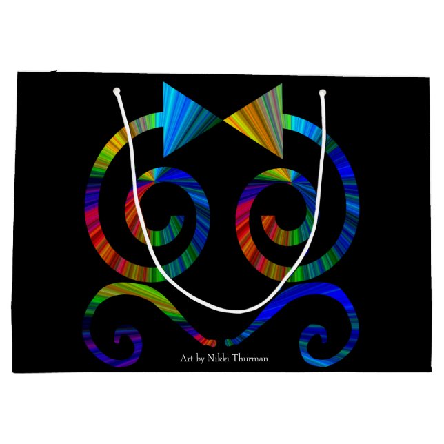 Den abstrakt konstgåvan hänger lös (Baksidan)