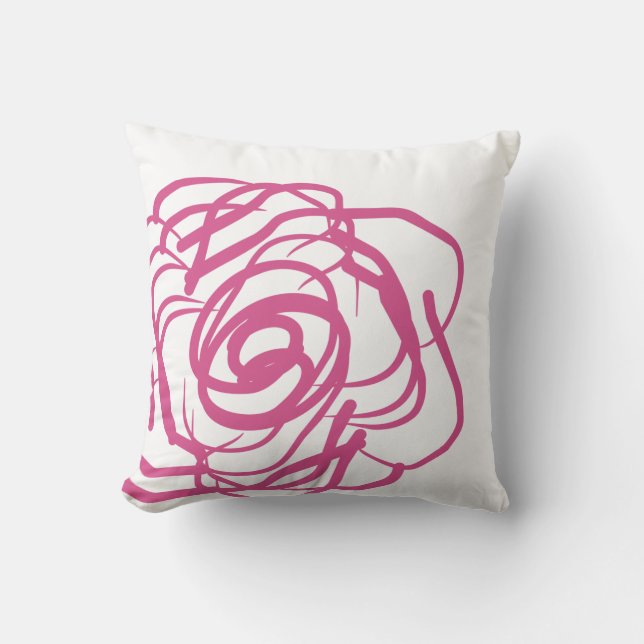 Den abstrakt rosa Ro-Dekoren kudder Kudde (Framsida)