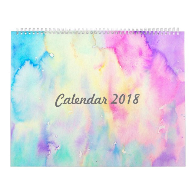 Den abstrakt vattenfärgen landskap kalendern som kalender (Omslag)