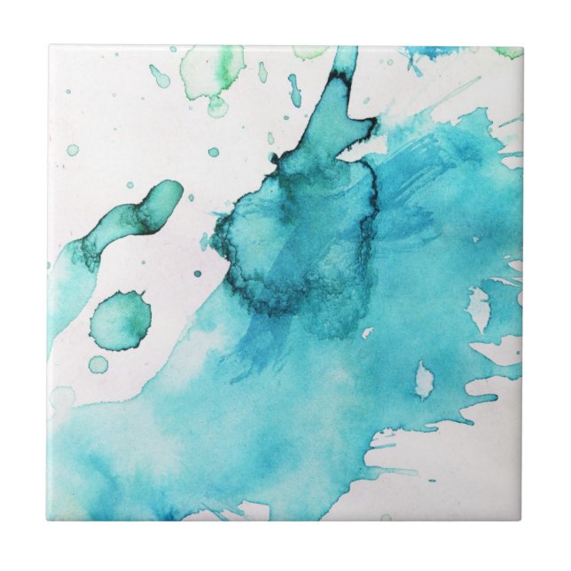 Den abstrakt vattenfärgen räcker målad bakgrund 2 kakelplatta (Framsidan)