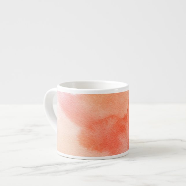 Den abstrakt vattenfärgen räcker målad bakgrund 3 espressomugg (Framsida vänster)