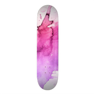 Den abstrakt vattenfärgen räcker målad bakgrund 5 skateboard bräda 20,5 cm